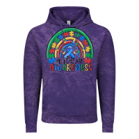 Cloud Purple autism awareness rainbow Vintage Hoodie - MaliasSmallBusiness