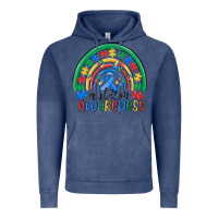 Vintage Denim autism awareness rainbow Vintage Hoodie - MaliasSmallBusiness