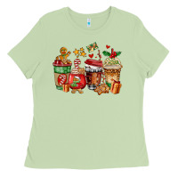 Matcha christmas cookie coffee cups Ladies Tee - AdoDesignShop