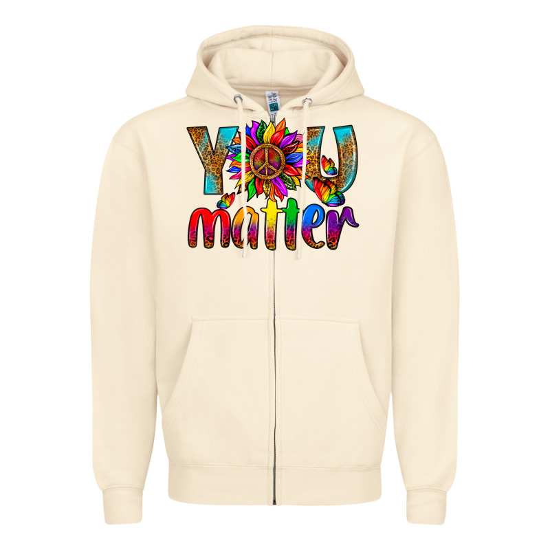 Lgbtq+ You Matter With Leopard Zipper Hoodie by NancyCooperArtShop | Teevron