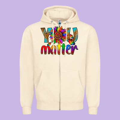 Lgbtq+ You Matter With Leopard Zipper Hoodie Designed By Nancycooperartshop
