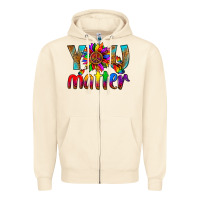 Sandshell LGBTQ+ you matter with leopard Zipper Hoodie - NancyCooperArtShop