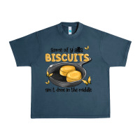 Midnight Navy some of yalls biscuits aint done in the middle Urban Heavy Tee - MaliasSmallBusiness