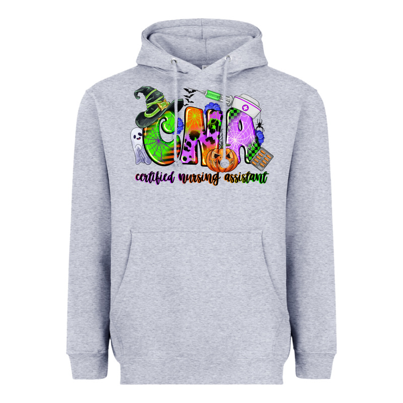 Cna Certified Nursing Assistant Halloween Heavyweight Hoodie by CowGirlArtShop | Teevron