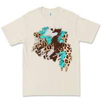 Bone cowhide leopard turquoise patch Premium Tee - AdoDesignShop
