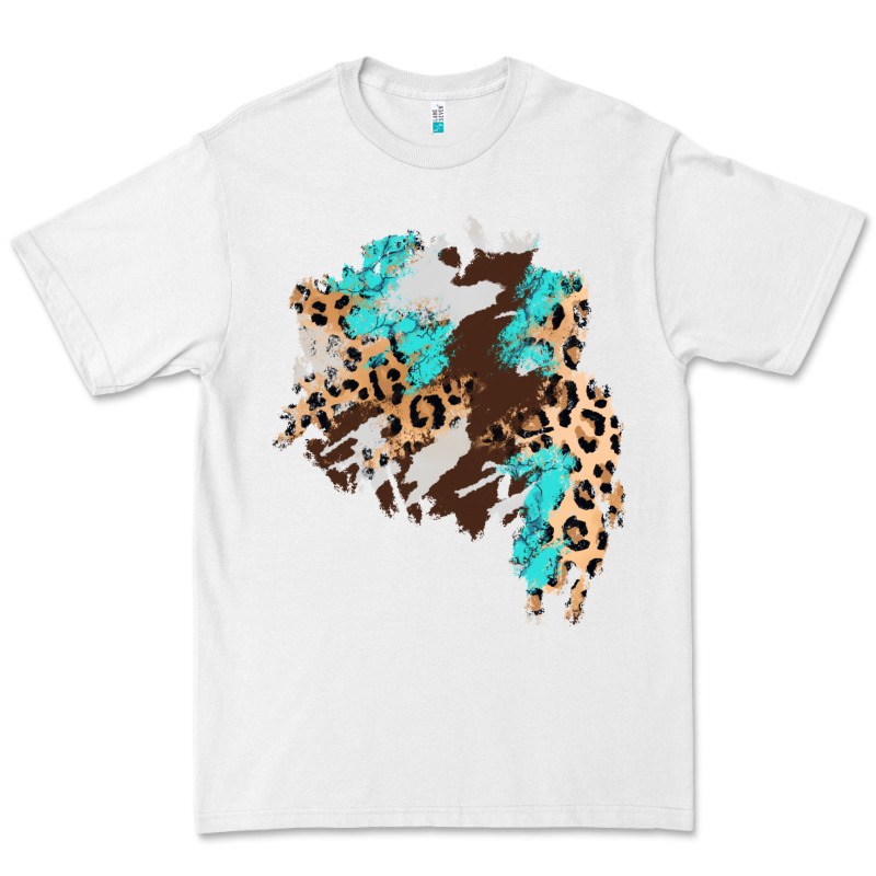 Cowhide Leopard Turquoise Patch Premium Tee by AdoDesignShop | Teevron