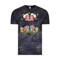 Cloud Black easter costom name rabbit Vintage Tee - MaliasSmallBusiness