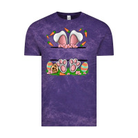Cloud Purple easter costom name rabbit Vintage Tee - MaliasSmallBusiness