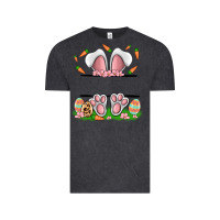 Vintage Black easter costom name rabbit Vintage Tee - MaliasSmallBusiness
