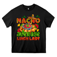 Black nacho average lunch lady  with nacho Heavy Core Tee - AdoDesignShop