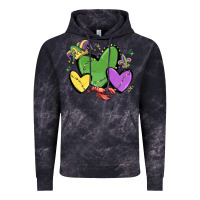 Cloud Black mardi gras hearts Vintage Hoodie - MaliasSmallBusiness
