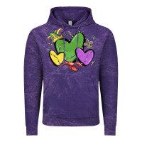 Cloud Purple mardi gras hearts Vintage Hoodie - MaliasSmallBusiness