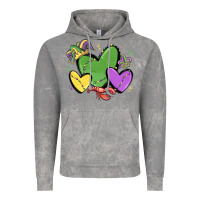Cloud Rock mardi gras hearts Vintage Hoodie - MaliasSmallBusiness