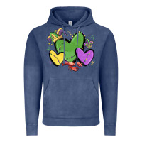 Vintage Denim mardi gras hearts Vintage Hoodie - MaliasSmallBusiness