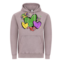 Vintage Zinc mardi gras hearts Vintage Hoodie - MaliasSmallBusiness