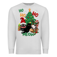 Dove Grey ho ho ho meow Premium Sweatshirt - CowGirlArtShop