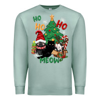 Seafoam ho ho ho meow Premium Sweatshirt - CowGirlArtShop