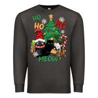 Smoke ho ho ho meow Premium Sweatshirt - CowGirlArtShop