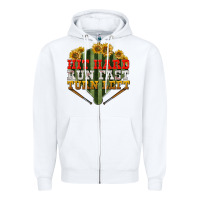 Hit Hard Run Fast Turn Left Zipper Hoodie | Teevron