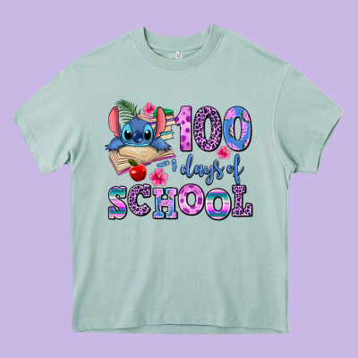 100 Days Of School Heavy Core Tee Designed By Adodesignshop