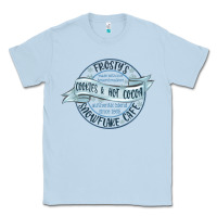 Dusty Blue frostys snowflake cafe Classic Tee - MaliasSmallBusiness