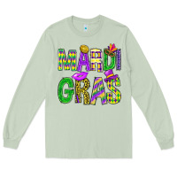 Matcha Mardi Gras Carnaval Mask Long Sleeve Tee - BundleAndBundleShop