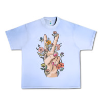Grape Ice hand peace sign Urban Heavy Tee - MaliasSmallBusiness