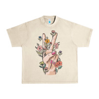 Sandshell hand peace sign Urban Heavy Tee - MaliasSmallBusiness