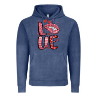 Vintage Denim western love lips Vintage Hoodie - MaliasSmallBusiness
