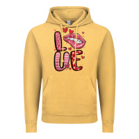 Vintage Mustard western love lips Vintage Hoodie - MaliasSmallBusiness