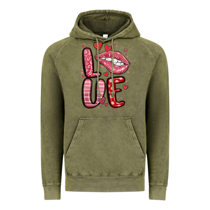 Western Love Lips Vintage Hoodie by MaliasSmallBusiness | Teevron