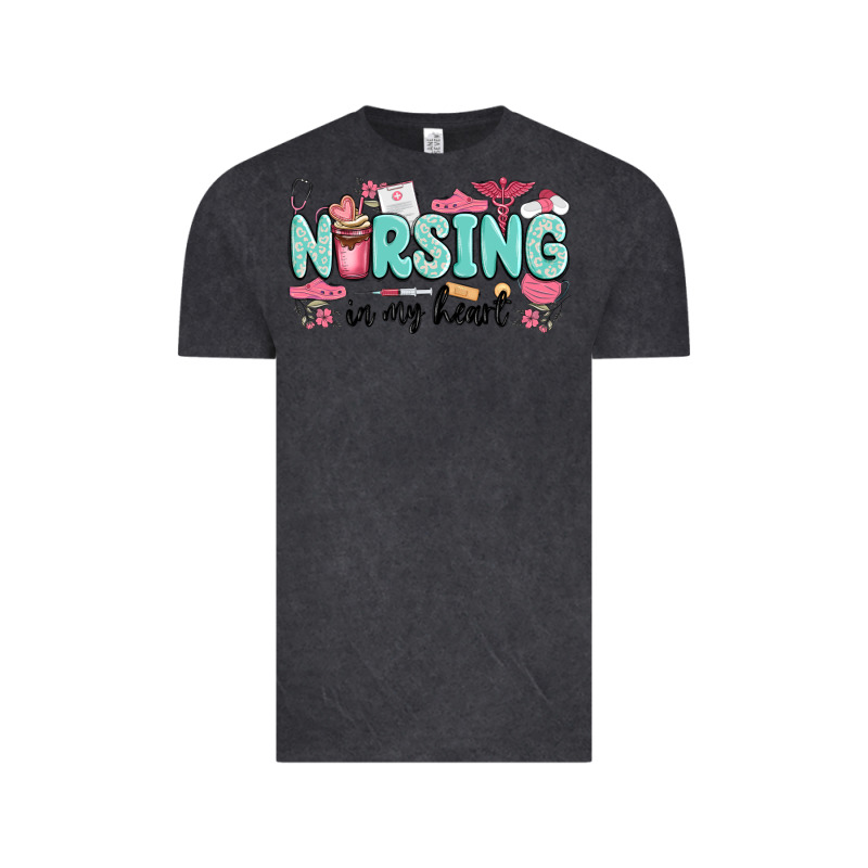 Nursing In My Heart Vintage Tee by MaliasSmallBusiness | Teevron