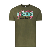 Vintage Olive nursing in my heart Vintage Tee - MaliasSmallBusiness