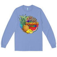 Colony Blue hello summer pineapple Long Sleeve Tee - JahusDesignShop