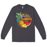 Smoke hello summer pineapple Long Sleeve Tee - JahusDesignShop