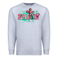 Heather Grey faith breast cancer Premium Sweatshirt - CowGirlArtShop