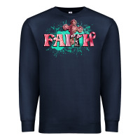 Navy faith breast cancer Premium Sweatshirt - CowGirlArtShop