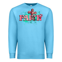 Ocean Blue faith breast cancer Premium Sweatshirt - CowGirlArtShop