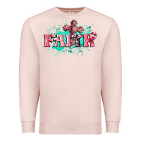 Pale Pink faith breast cancer Premium Sweatshirt - CowGirlArtShop