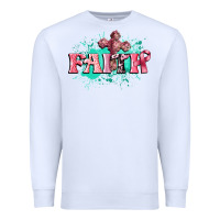 White faith breast cancer Premium Sweatshirt - CowGirlArtShop