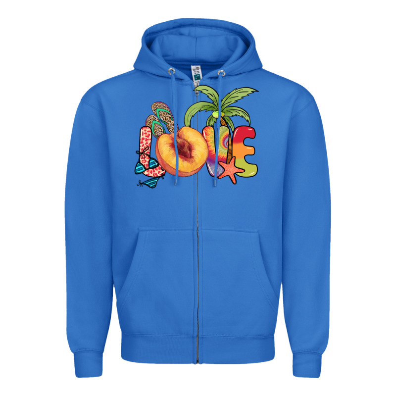 Love Peach Summer Zipper Hoodie by NancyCooperArtShop | Teevron