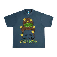 Midnight Navy one lucky mama Urban Heavy Tee - MaliasSmallBusiness