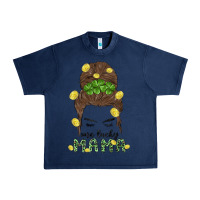 Navy one lucky mama Urban Heavy Tee - MaliasSmallBusiness