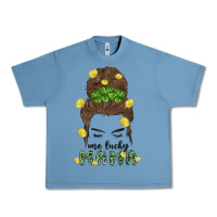 Pebble Blue one lucky mama Urban Heavy Tee - MaliasSmallBusiness