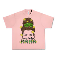 Salmon one lucky mama Urban Heavy Tee - MaliasSmallBusiness