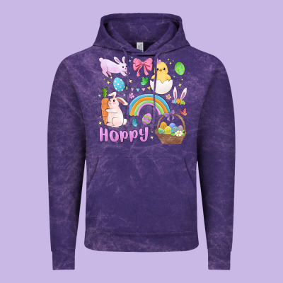 Easter Hoppy Bunny Vintage Hoodie Designed By Maliassmallbusiness