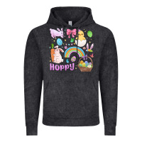 Vintage Black easter hoppy bunny Vintage Hoodie - MaliasSmallBusiness