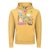 Vintage Mustard easter hoppy bunny Vintage Hoodie - MaliasSmallBusiness