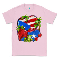 Bubblegum Pink puerto rico hearts Classic Tee - NancyCooperArtShop
