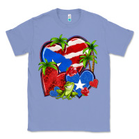 Colony Blue puerto rico hearts Classic Tee - NancyCooperArtShop